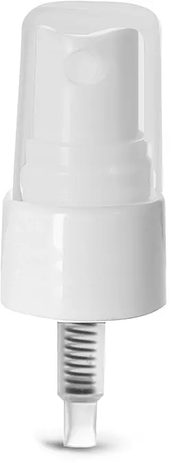 White Smooth, 20/410, 5 1/4 inch tube  Sprayers, White Polypropylene Fine Mist Sprayer, Natural Hood