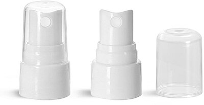 24/410, 6 7/8 tube Plastic Caps, White Smooth Fine Mist Sprayers