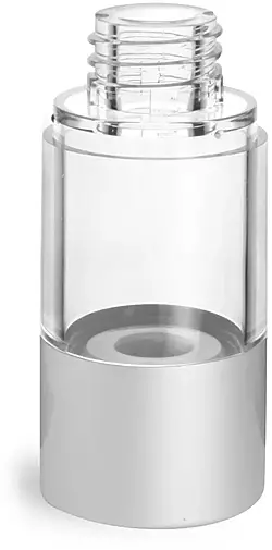 15 ml  Clear AS Airless Pump Bottles (Bulk), Pumps & Caps NOT Included