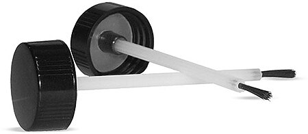 22/400  (86 mm)  Caps, Black Phenolic Brush Caps w/ PE Rod and Brush