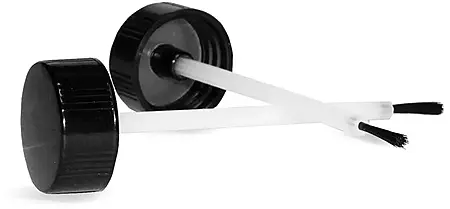 18/400  (57 mm)  Caps, Black Phenolic Brush Caps w/ PE Rod and Brush