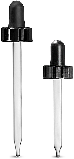 13/415 ( 5 mm x 48 mm ) Black Bulb Glass Droppers
