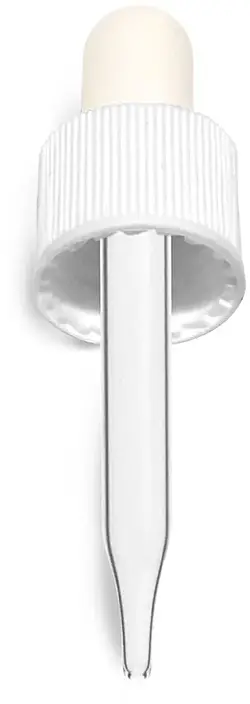 13/415 ( 5 mm x 48 mm ) White Bulb Glass Droppers