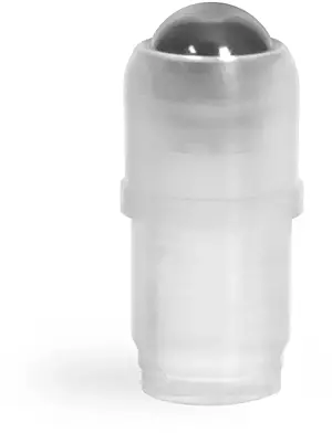 10.6 ml Stainless Steel Ball and Plastic Fitment for Roll On Containers