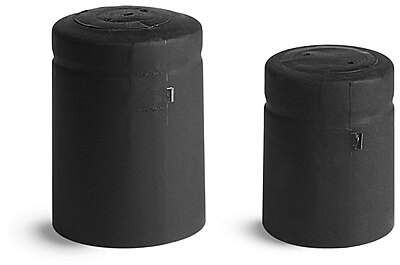 Capsules, Matte Black PVC Heat-Shrink Capsules