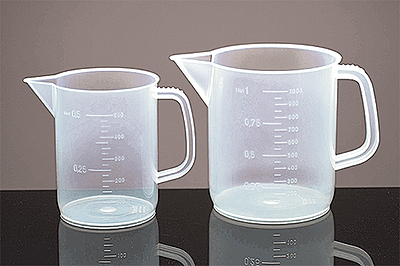 3000 ml Low Form Polypropylene Plastic Beakers w/ Handles