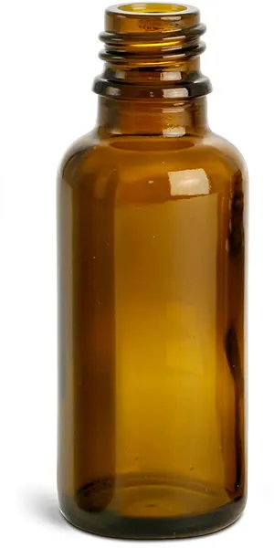 30 ml Amber Glass Euro Dropper Bottles, (Bulk) Caps NOT Included