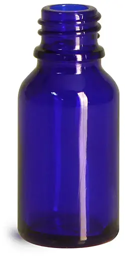 15 ml Glass Bottles, Cobalt Blue Glass Euro Dropper Bottles (Bulk), Caps NOT Included