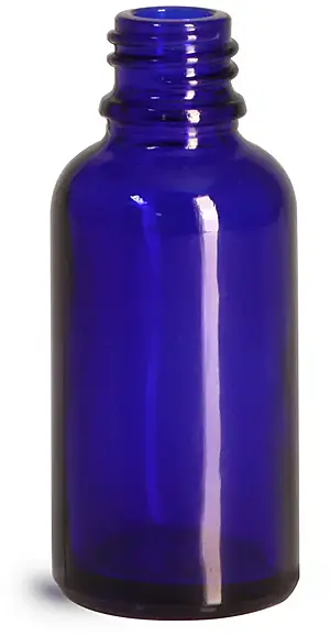 30 ml Glass Bottles, Cobalt Blue Glass Euro Dropper Bottles (Bulk), Caps NOT Included