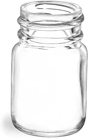 15 cc        Clear Glass Pharmaceutical Round Bottles (Bulk), Caps NOT Included