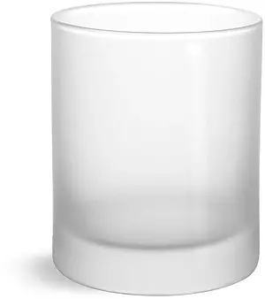 7.75 oz Glass Jars, Frosted Glass Candle Jars