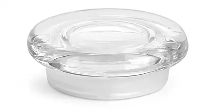 Medium Clear Glass Flat Pressed Lids w/ Fitments