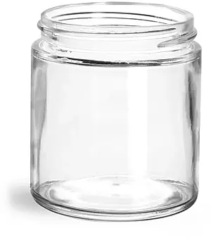4 oz Clear Glass Jars (Bulk), Caps NOT Included