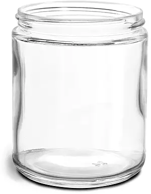 8 oz Clear Glass Jars (Bulk), Caps NOT Included