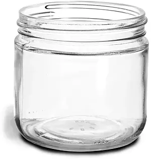 12 oz Clear Glass Jars (Bulk), Caps NOT Included