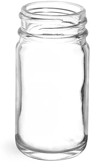 1 oz Clear Glass Paragon Jars (Bulk), Caps NOT Included