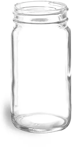 4 oz        Clear Glass Paragon Jars (Bulk), Caps NOT Included