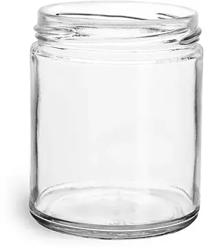 9 oz Clear Glass Straight Sided Jars (Bulk)