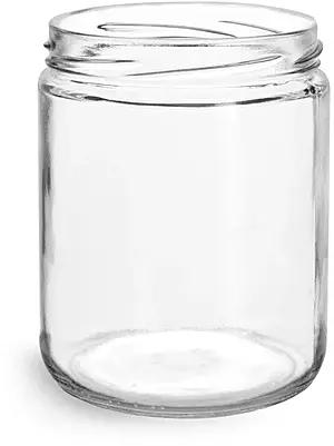 16 oz Clear Glass Straight Sided Jars (Bulk)