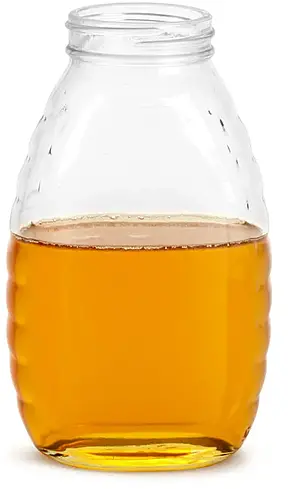 16 oz Clear Glass Honey Jars (Bulk), Caps Not Included
