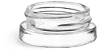 0.15 oz Clear Glass Thick Wall Cosmetic Jars (Bulk), Caps NOT Included