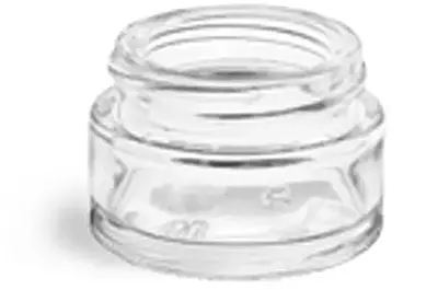 0.5 oz Clear Glass Thick Wall Cosmetic Jars (Bulk), Caps NOT Included