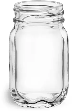 50 ml Glass Jars, Clear Glass Mayberry Jars (Bulk), Caps Not Included