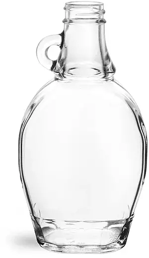8 oz Clear Glass Syrup Bottles (Bulk), Caps NOT Included