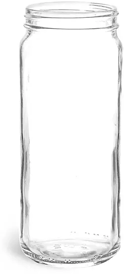 16 oz Clear Glass Paragon Jars (Bulk), Caps NOT Included SKS
