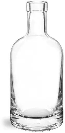 375 ml Glass Bottles, Clear Glass Bar Top Bottles (Bulk) Caps NOT Included