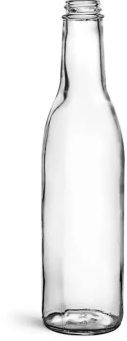 12 oz Clear Glass Woozy Bottles (Bulk), Caps NOT Included