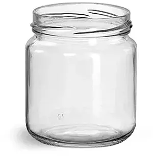 200 ml Glass Jars, Clear Glass Wide Mouth Jars
