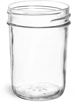 8 oz Clear Glass Jelly Jars (Bulk) Caps Not Included