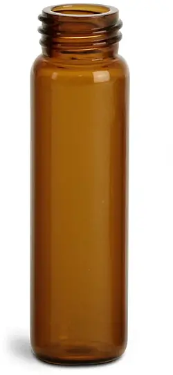 2 dram 2 dram Amber Glass Vials, (Bulk) Caps NOT Included