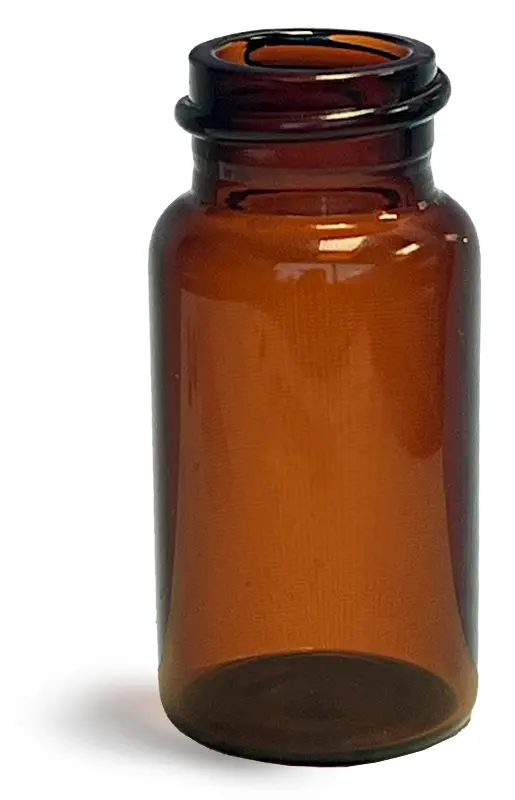 2 dram Amber Glass Vials, Bulk (Caps Not Included)