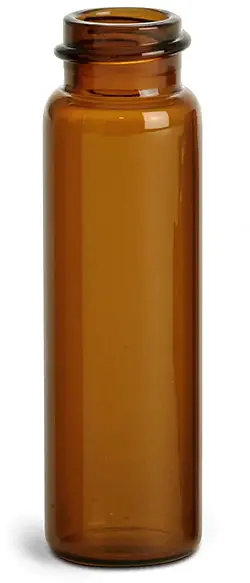 6 dram Amber Glass Vials (Bulk) Caps Not Included