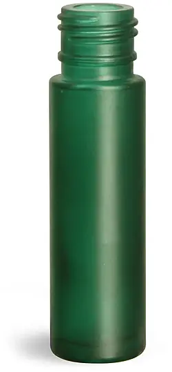 0.35 oz Glass Bottles, Green Frosted Glass Roll On Containers (Bulk) Caps NOT Included