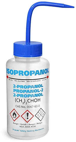 500 ml - A. Isopropanol Solvent Venting Wash Bottles | SKS Bottle