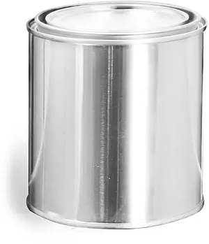 1 Pint Round Metal Paint Cans w/  Plugs