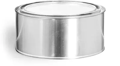1/4 Quart Round Metal Paint Cans w/ Plugs