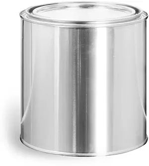 1 Quart Round Metal Paint Cans w/ Plugs