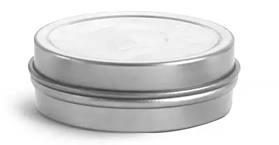 1/2 oz Flat Metal Tins w/ Rolled Edge Covers