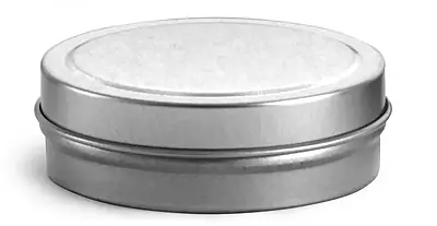 1 oz * Flat Metal Tins w/ Rolled Edge Covers