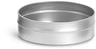 2 oz Flat Metal Tin Bottoms (Bulk, No Tops)