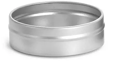 4 oz Flat Metal Tin Bottoms (Bulk, No Tops)