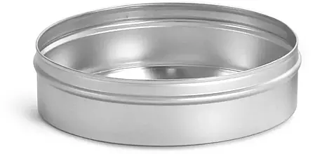 8 oz 8 oz Flat Metal Tins, Bulk (Bottoms Only, No Tops)