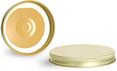 70G * Metal Caps, Gold Metal Plastisol Lined Caps