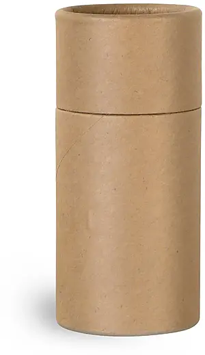 1.5 oz Paperboard Packaging, Brown Paperboard Push Up Lip Balm Tubes