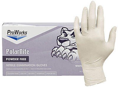 XS Nitrile Gloves, White Nitrile Powder Free Exam Gloves SKS