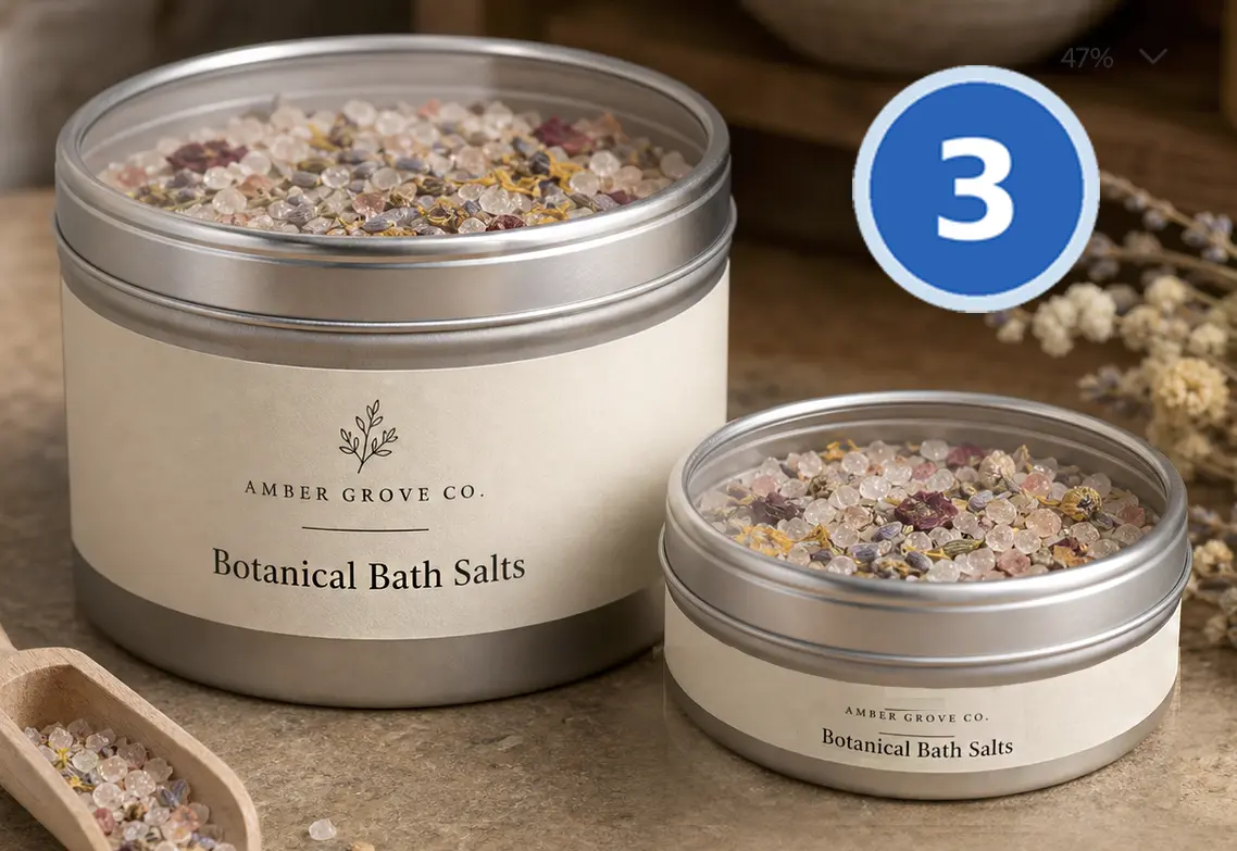 Round Metal Tins with Clear View Tops